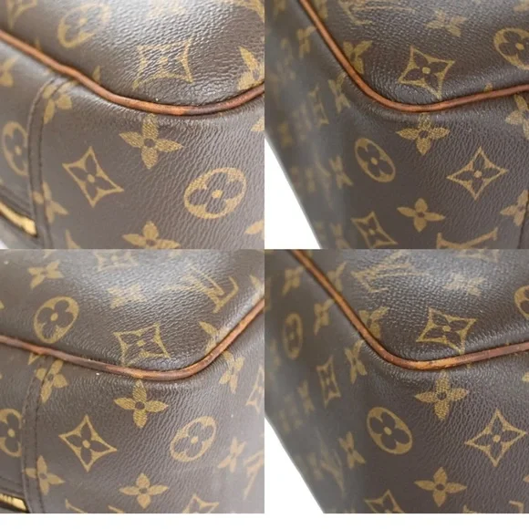 LOUIS VUITTON LV Logo Deauville Hand Bag Monogram Leather Brown M47270 64JH796 - Picture 9 of 16